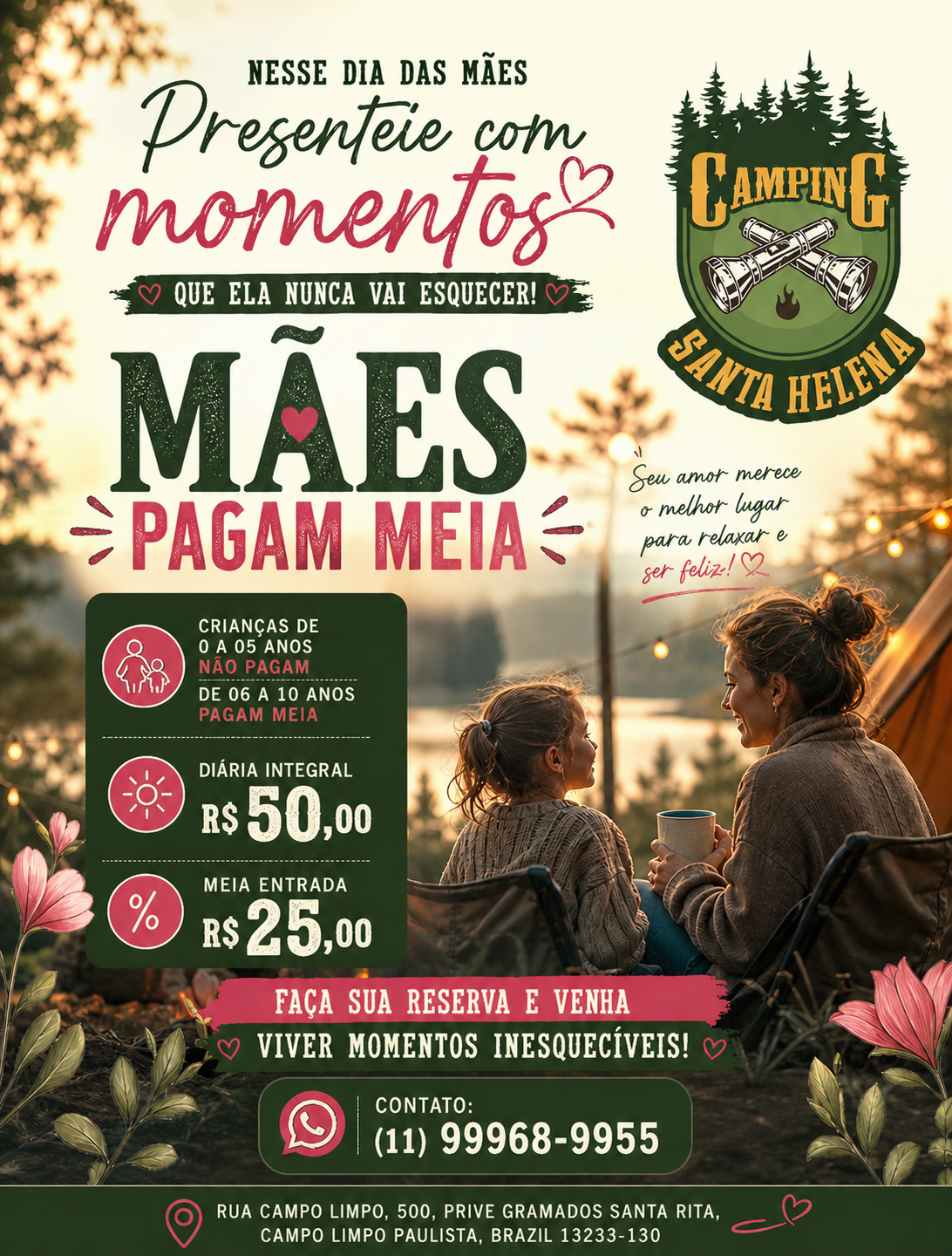 Dia das mães 10/05/2026